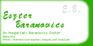 eszter baranovics business card